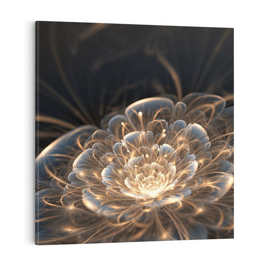 Obraz na płótnie 70x70 - Nowoczesny Kwiat - kwiat, nowoczesny