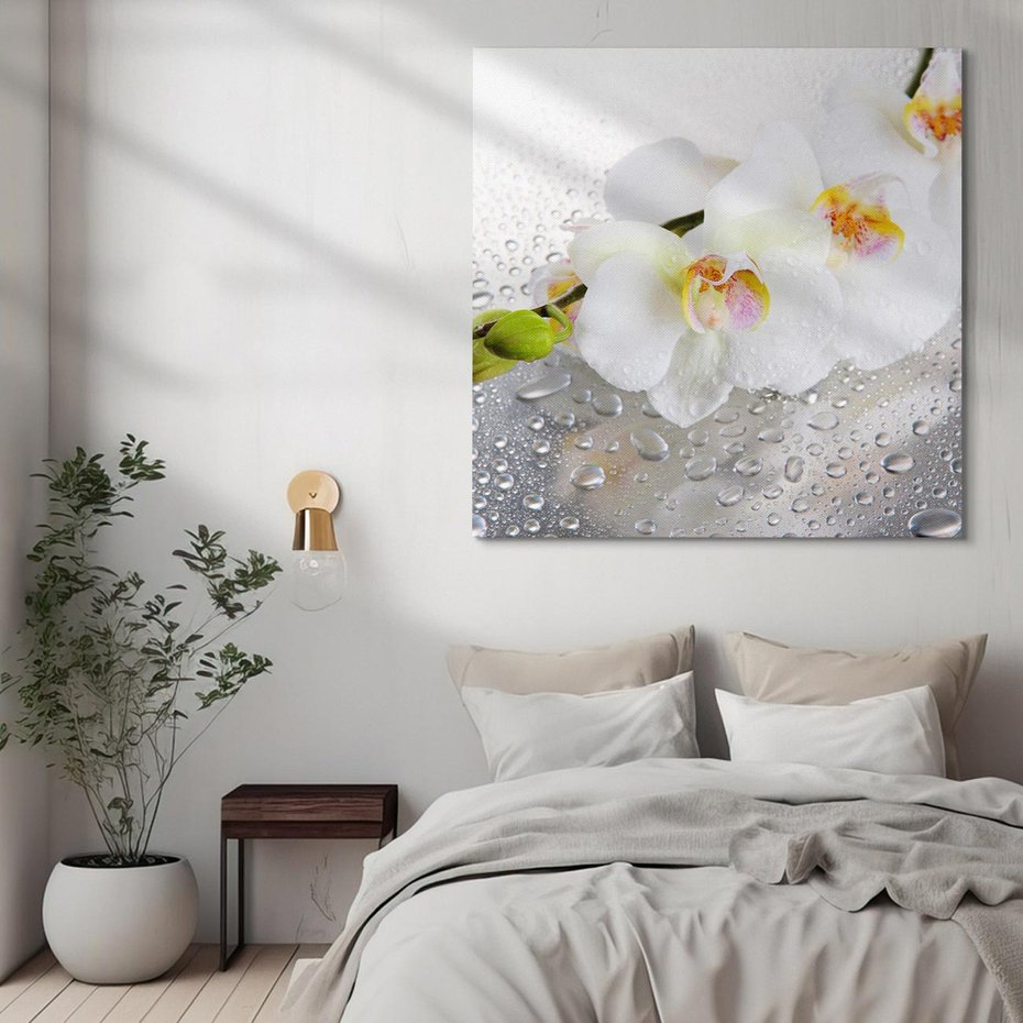 Obraz na płótnie 60x60 - Kwiatowy rój - kwiaty, kwiat