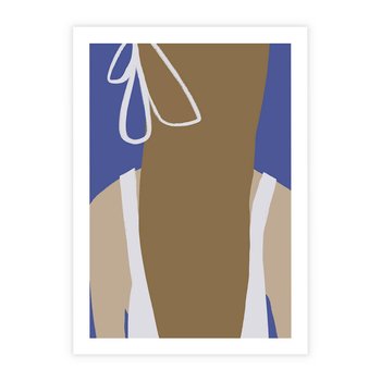 Plakat bez ramy 50x70 - Kobieca Inspiracja - plakat retro, kobieta z kokardą