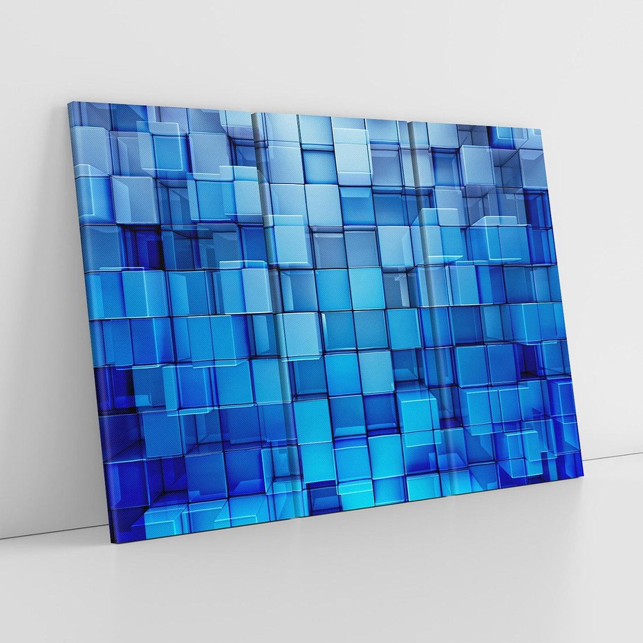 Obraz na płótnie 120x80 - Abstrakcyjne 3D: Kolorowe bloki - abstrakcja, 3d