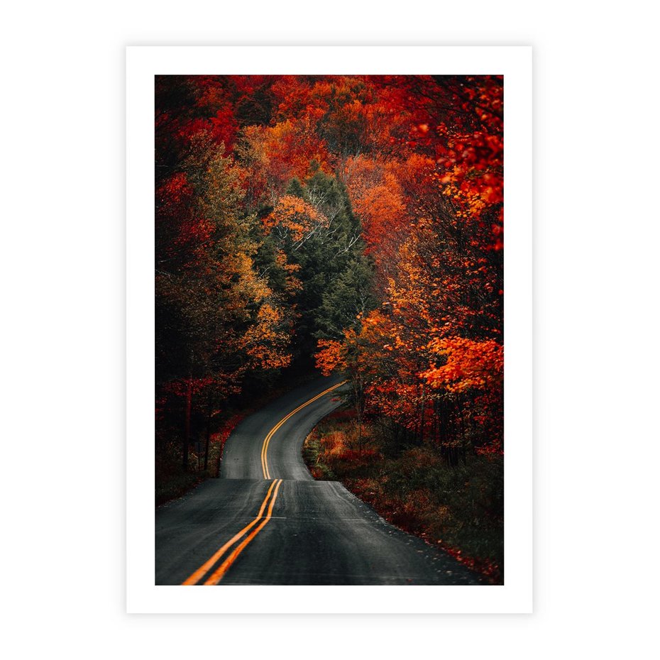 Plakat bez ramy 21x30 - Jesienne Podróżowanie - fotografia, jesień