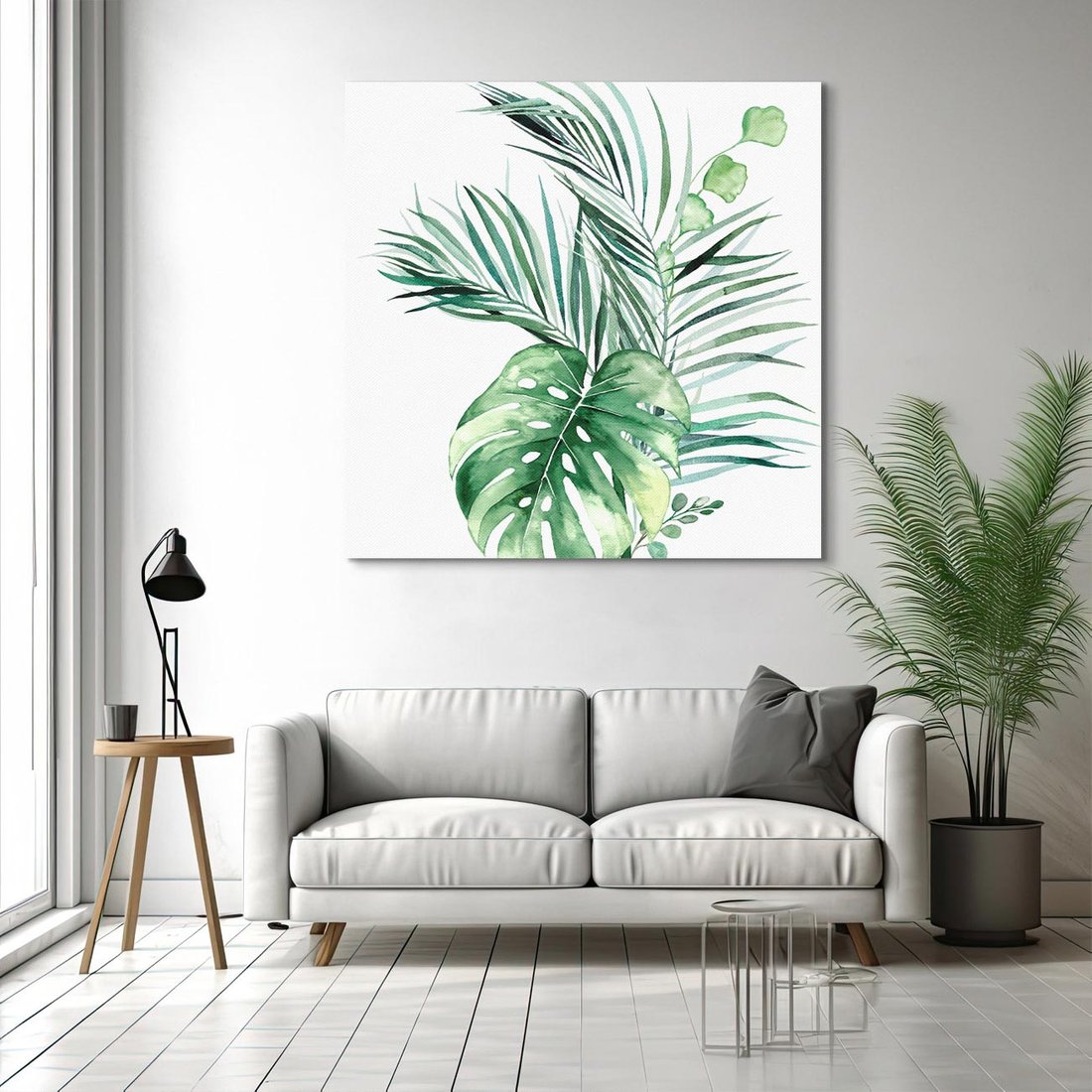 Obraz na płótnie 70x70 - Przyjemność Złotej Natury - złote, liście