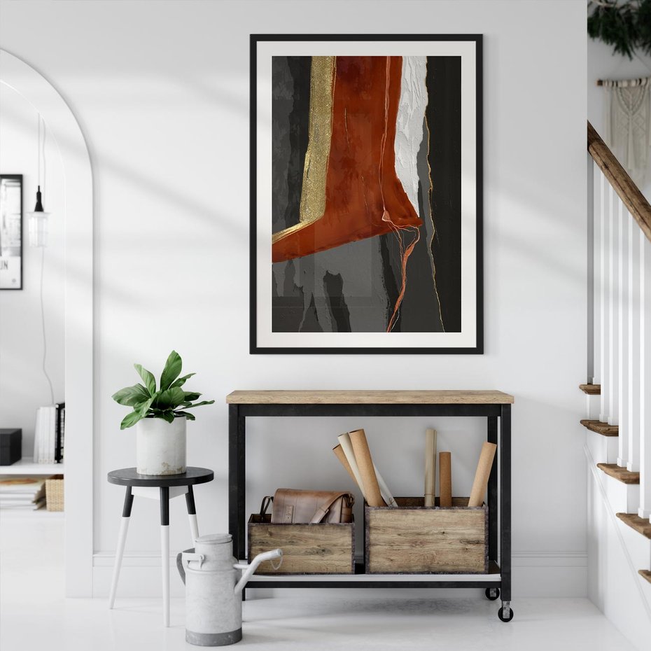 Plakat bez ramy 30x40 - Abstrakcyjna impresja - abstrakcja, nowoczesny