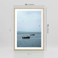 Plakat w ramie 50x70 - Rybacki Urok - morze, kutry rybackie - rama drewno