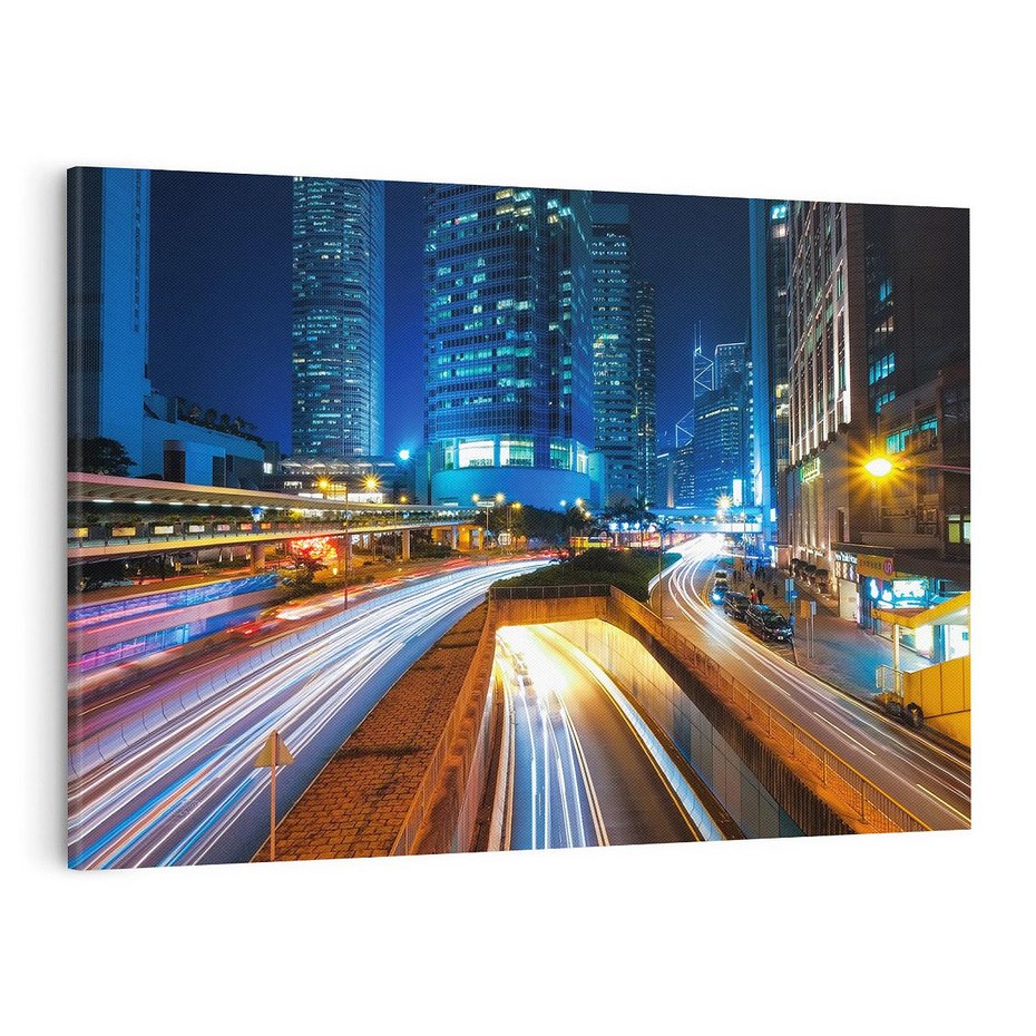 Obraz na płótnie 120x80 - Nocne miasto w Japonii: Tajemnicza atmosfera - Japonia, miasto