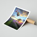 Plakat bez ramy 30x40 - Lawendowe Marzenia - lawenda, balony