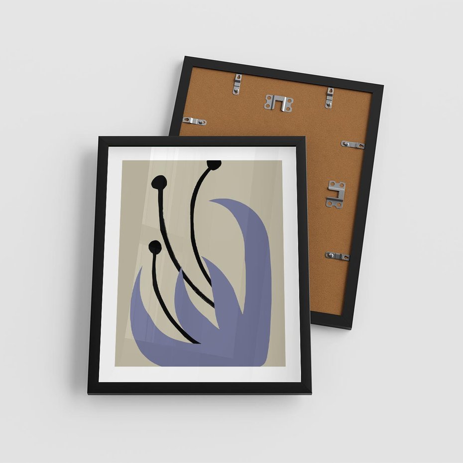 Plakat w ramie 40x50 - Bezgraniczne Przenikanie - minimalizm, boho plakat - rama czarna