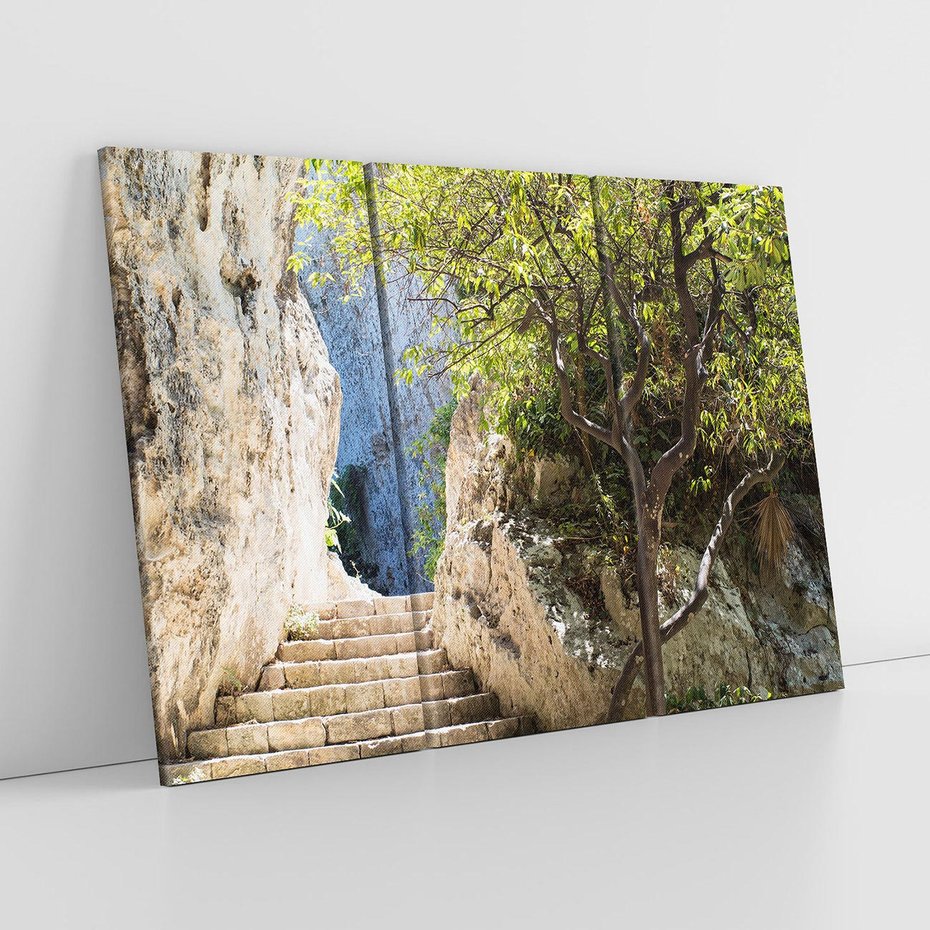 Obraz na płótnie 120x80 - Krok po kroku do celu - schody, perspektywa