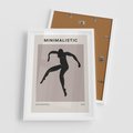 Plakat w ramie 50x70 - Sztuka Nowoczesności: Minimalistyczny Plakat - modern art, minimalistyczny plakat - rama biała