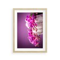 Plakat w ramie 30x40 - Relaksująca orchidea w spa - spa, orchidea - rama drewno