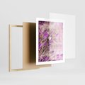 Plakat w ramie 40x50 - Majestat lawendy: fioletowe pola - lawenda, fiolet - rama drewno