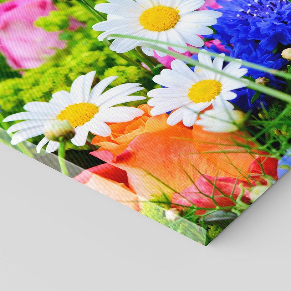 Obraz na płótnie 120x80 - Kwiatowy Taniec - motyl, kwiaty