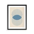Plakat w ramie 30x40 - Wnętrza Refleksji - geometryczne kształty, koła - rama czarna