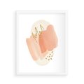 Plakat w ramie 40x50 - Rozbijające Plamy - abstrakcyjne akwarelowe plamy, minimalizm - rama biała