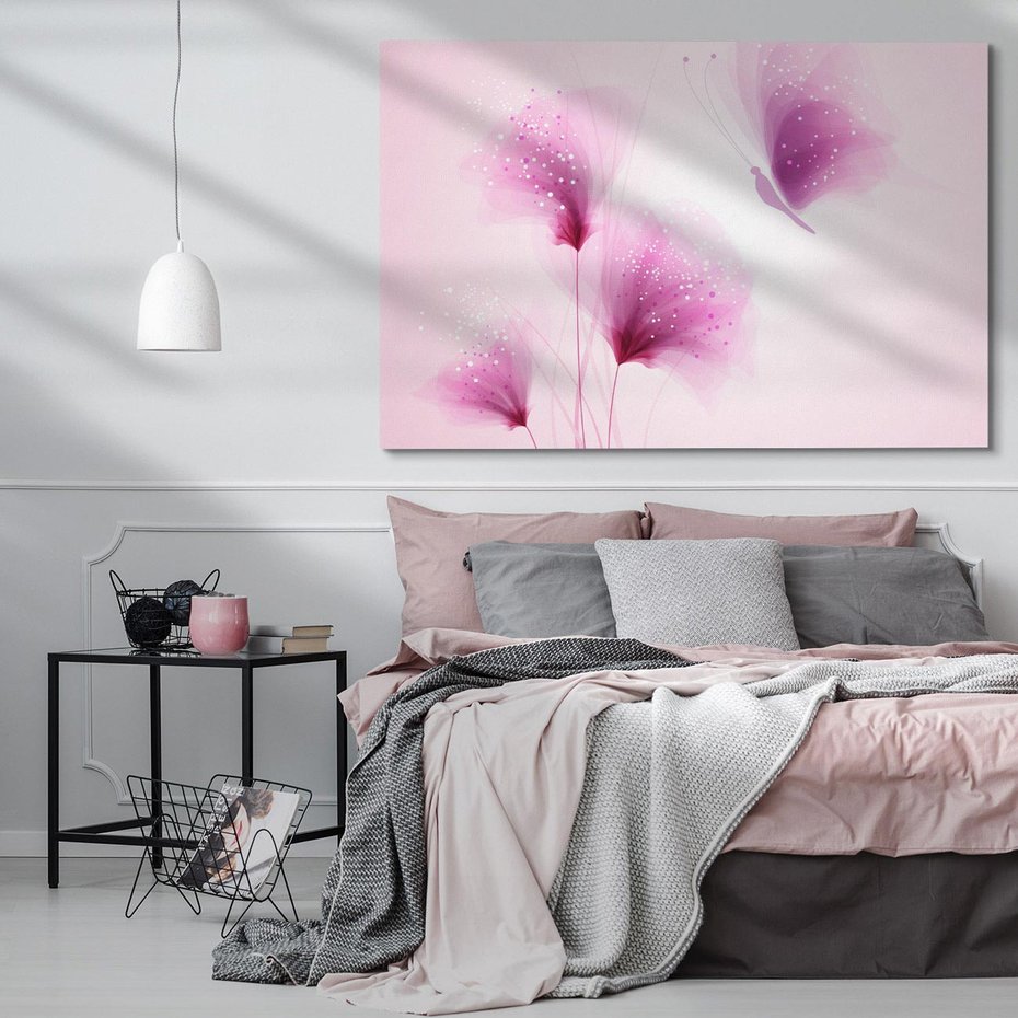 Obraz na płótnie 70x50 - Akwarelowe Kwiaty w Pastelach - kwiaty, akwarelowe