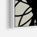 Obraz w ramie 80x80 - Modernistyczne Refleksje - abstrakcja, mroczny klimat - rama biała