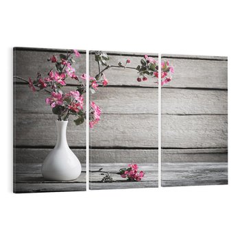 Obraz na płótnie 120x80 - Harmonia w wazonie - kwiaty, wazon