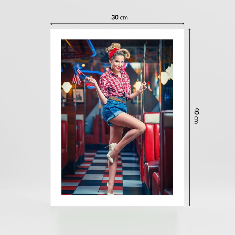 Plakat bez ramy 30x40 - Czas Wstecz - retro, restauracja