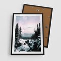 Plakat w ramie 50x70 - Zimowe Góry - zimowy krajobraz, góry - rama czarna