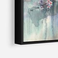 Obraz w ramie 70x100 - Efemeryczne Kwitnienie Drzew - akwarela, rozmyte pastelowe tłó - rama czarna