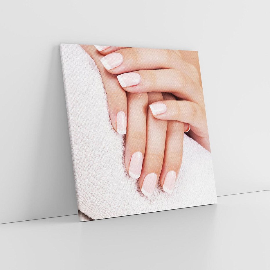 Obraz na płótnie 30x30 - Piękno manicure - manicure, paznokcie
