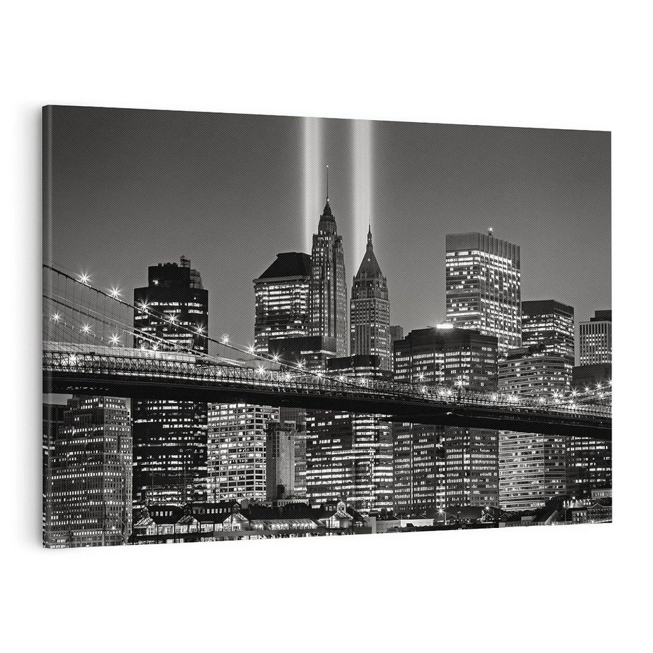 Obraz na płótnie 100x70 - Miasto ożywione nocą - miasto, noc