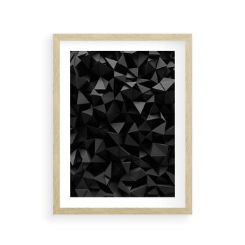 Plakat w ramie 40x50 - Geometryczna nowoczesność - geometryczne, nowoczesne - rama drewno