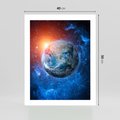 Plakat bez ramy 40x50 - Planeta w nieskończoności - ziemia, kosmos