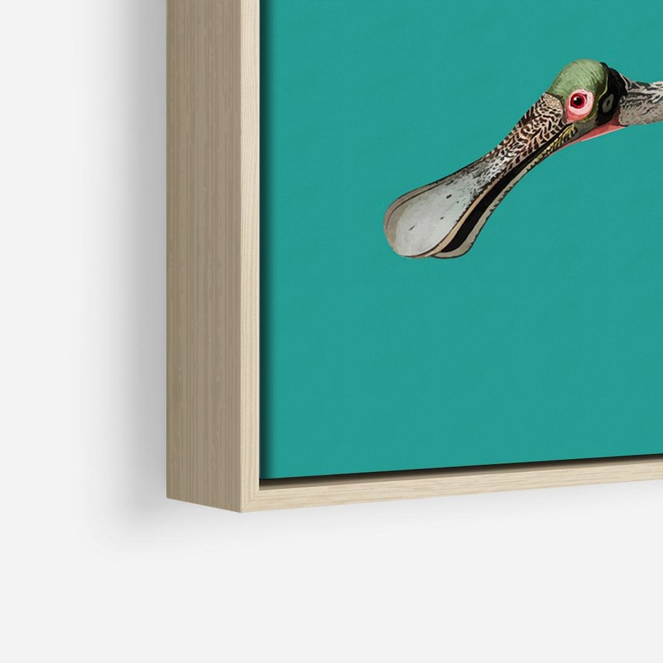 Obraz w ramie 70x50 - Różowy Ptak Wyobraźni - różowy ptak, wyobraźnia - rama drewno