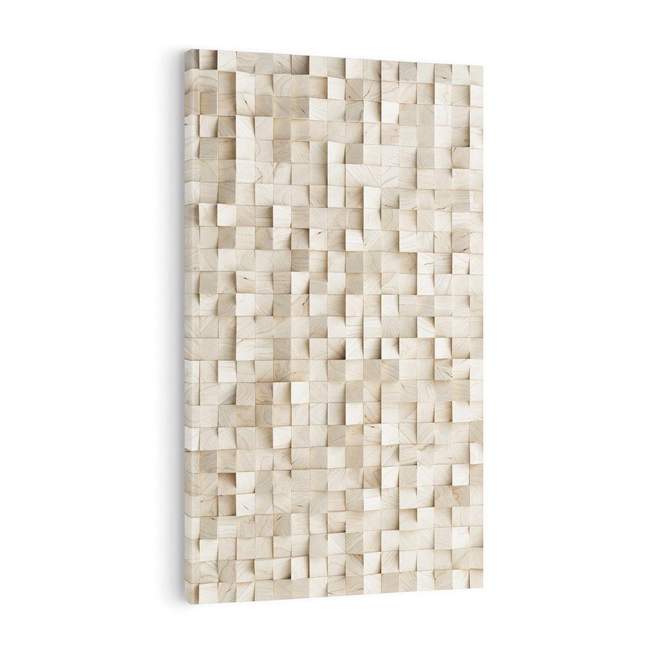 Obraz na płótnie 80x120 - Geometryczne 3D: Abstrakcyjna Harmonia - geometryczne, 3D