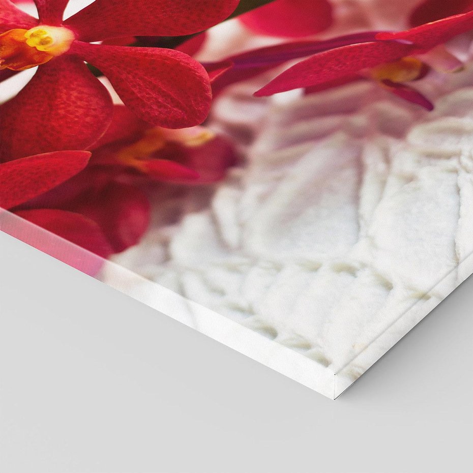 Obraz na płótnie 30x30 - Delikatność Kwiatowej Elegancji - orchidea, kwiat
