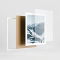 Plakat w ramie 40x50 - Surowość Gór - górskie szczyty, śnieg - rama biała