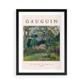 Plakat w ramie 50x70 - Gauguin: Reprodukcja i Typografia - Gauguin, reprodukcja - rama czarna