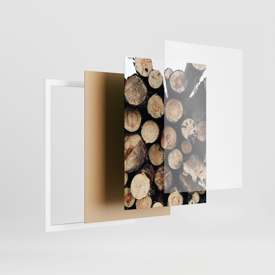 Zestaw obrazy w ramie 50x70 galeria - Kawa, zima, jesień, klimatyczne - rama biała