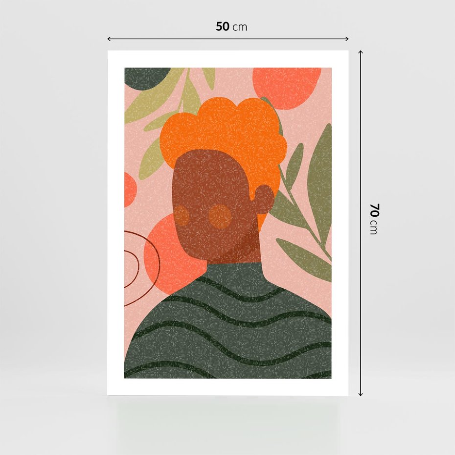 Plakat bez ramy 50x70 - Kobieca Przestrzeń - nowoczesny plakat, styl retro