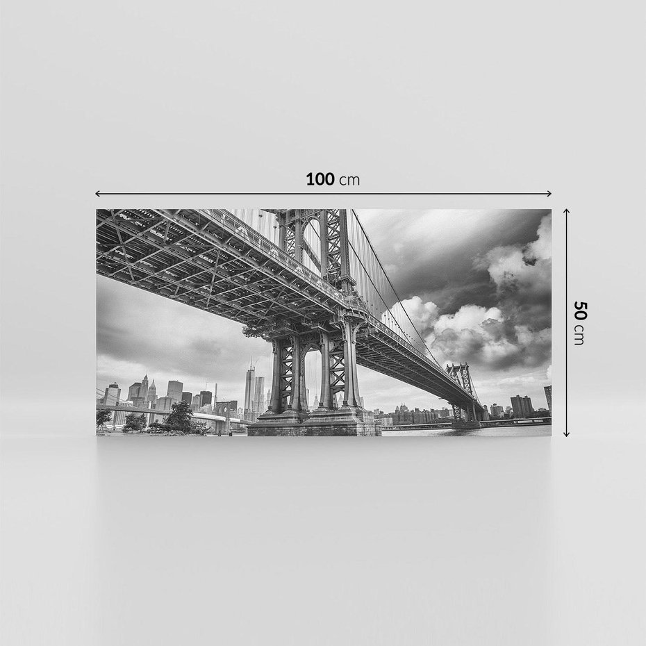 Obraz na płótnie 100x50 - Most nad nowojorską panoramą - most, Nowy York