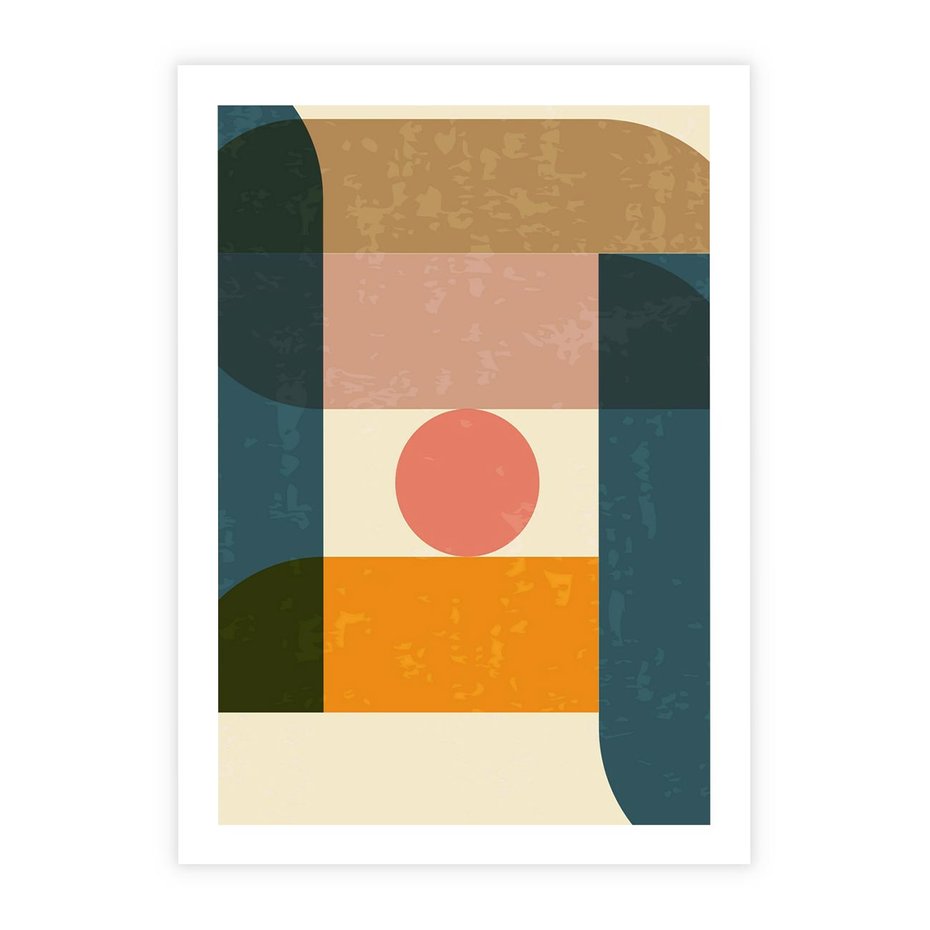 Plakat bez ramy 40x50 - Geometryczna Ekspresja - geometria, plakat