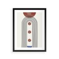 Plakat w ramie 30x40 - Symfonia Kształtów - nowoczesny plakat, styl midcentury - rama czarna