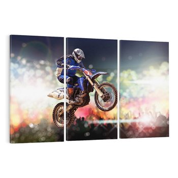 Obraz na płótnie 120x80 - Adrenalina na motocyklu cross - motocykl, cross