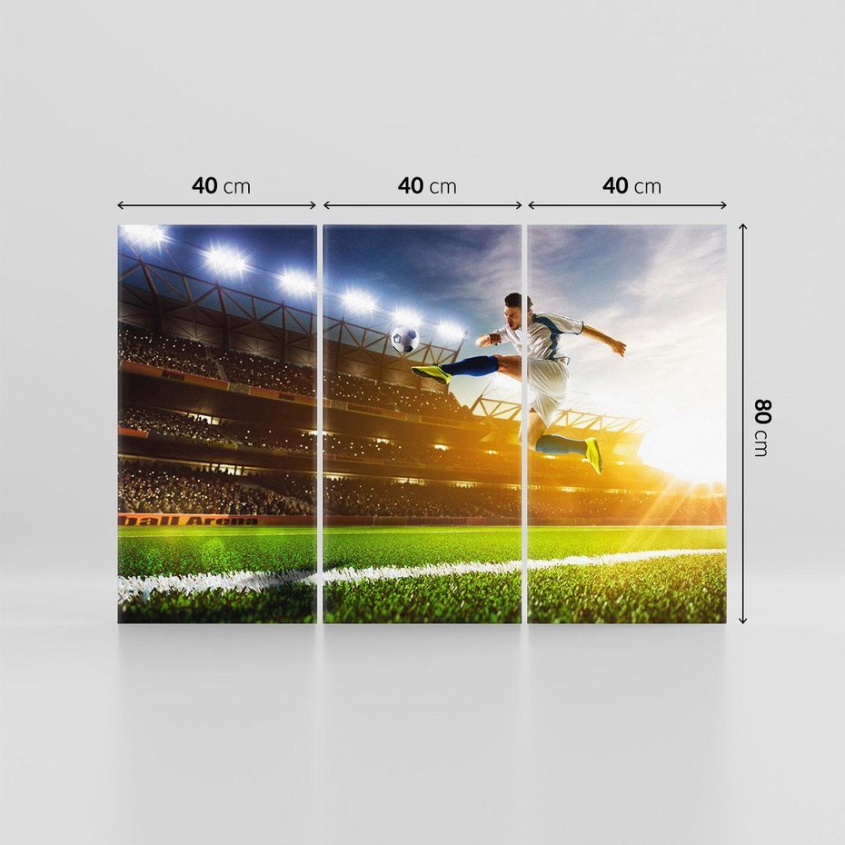 Obraz na płótnie 120x80 - Pasja Sportu - stadion, piłka nożna