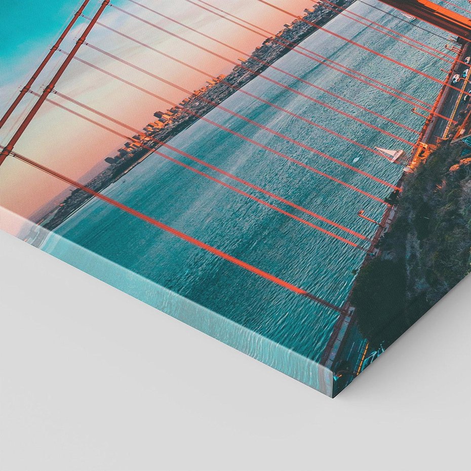 Obraz na płótnie 120x40 - Złoty Gate: majestatyczny most Ameryki - Golden Gate, most