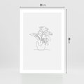 Plakat bez ramy 21x30 - Rozkwitające Formy - szkic, minimalizm