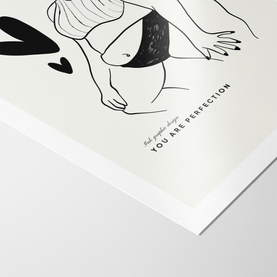 Plakat bez ramy 30x40 - Wyrażenie Piękna - rysunek, sztuka nowoczesna