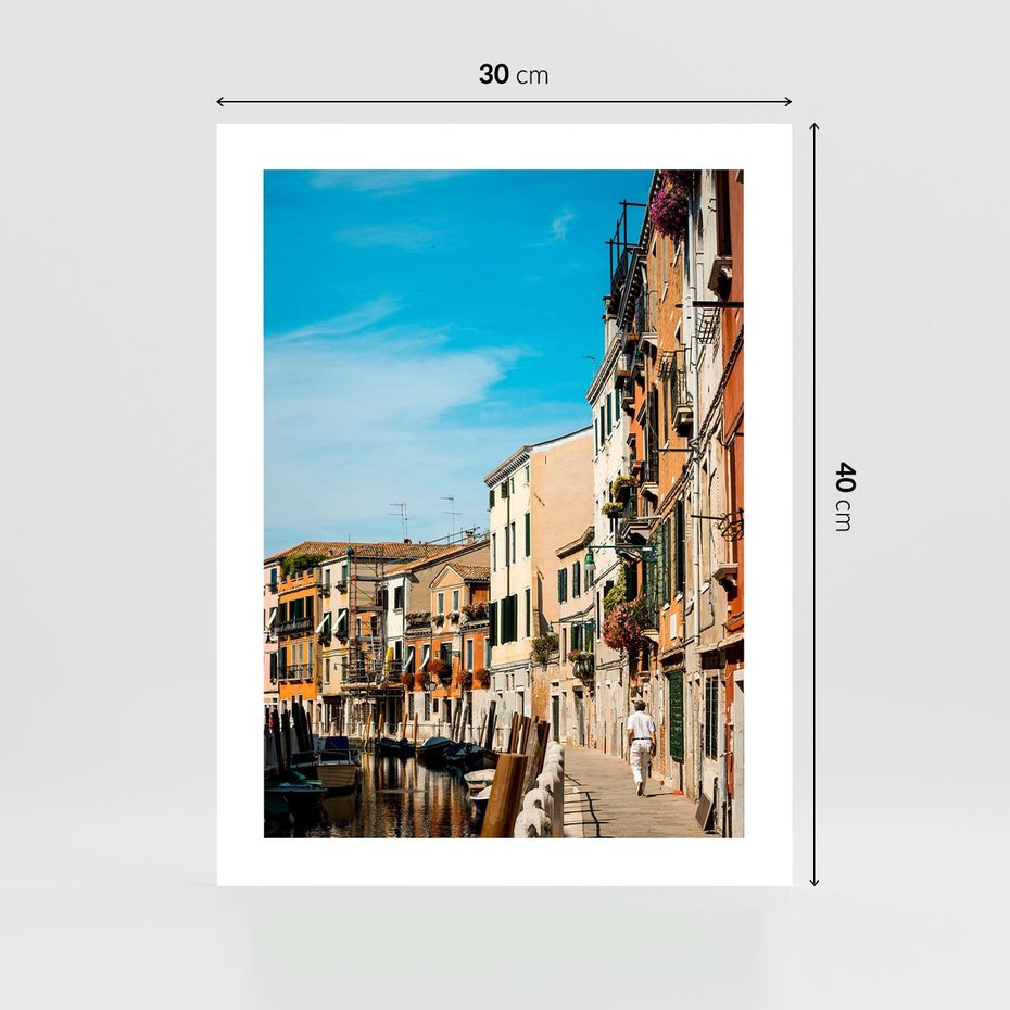 Plakat bez ramy 30x40 - Magia Miejskiego Krajobrazu - uliczka, perspektywa