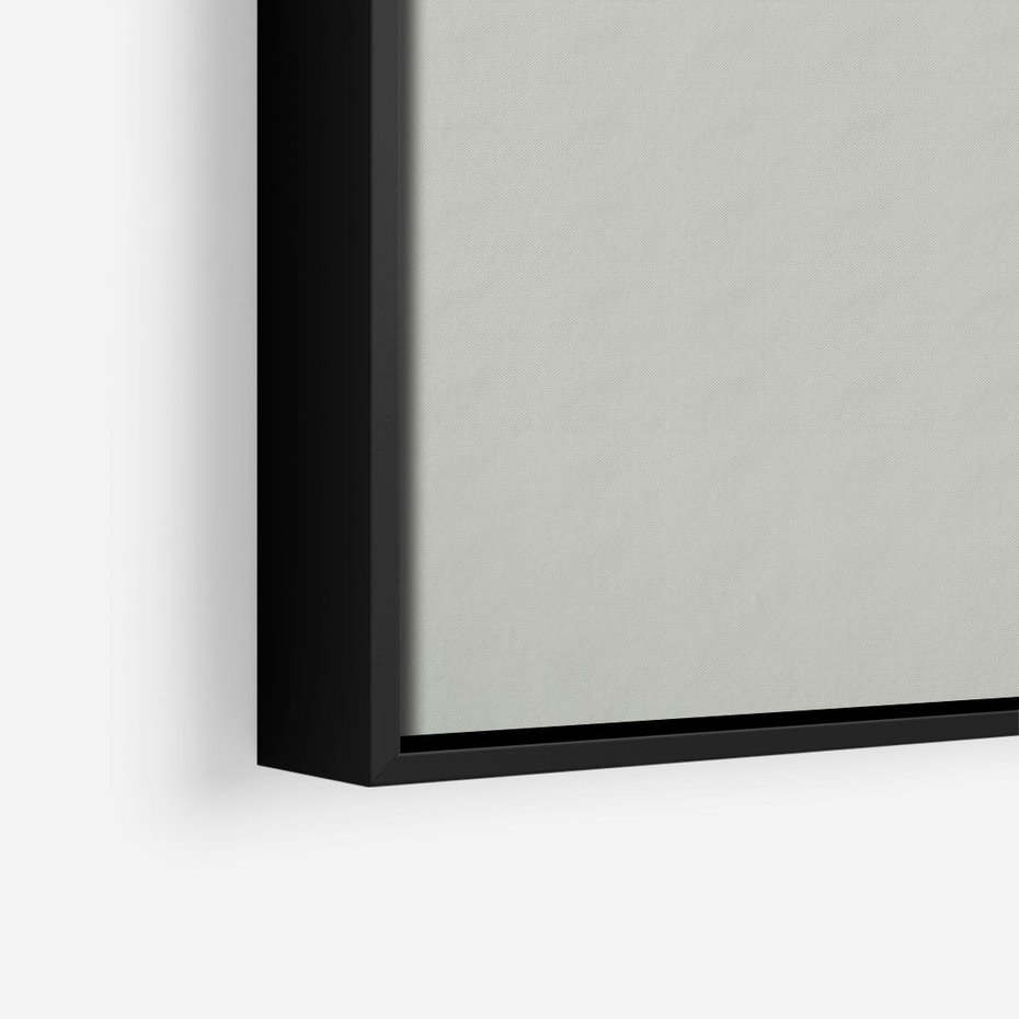 Obraz w ramie 70x100 - Zieleń i Subtelność - kaktusy, liście - rama czarna