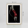 Plakat w ramie 50x70 - Piękno i Siła - akt, kobieta - rama drewno