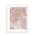 Plakat w ramie 40x50 - Wyjątkowa Stylizacja - marmur, złoto - rama biała