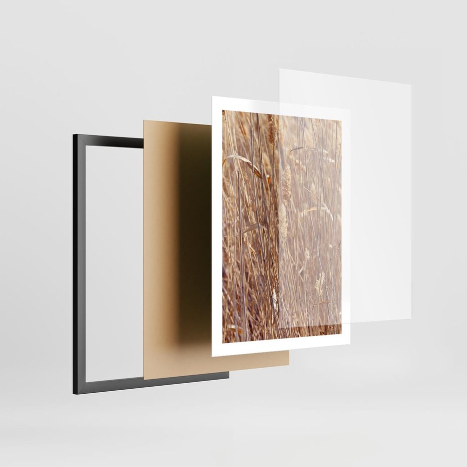 Plakat w ramie 50x70 - Mistrzowskie suche trawy - suche, trawy - rama czarna