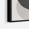 Obraz w ramie 50x50 - Boho Przenikanie Uroku - abstrakcyjna kompozycja, okręgi - rama czarna
