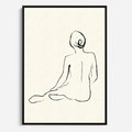 Obraz w ramie 70x100 - Akt w Minimalizmie - kobieta akt, minimalizm - rama czarna